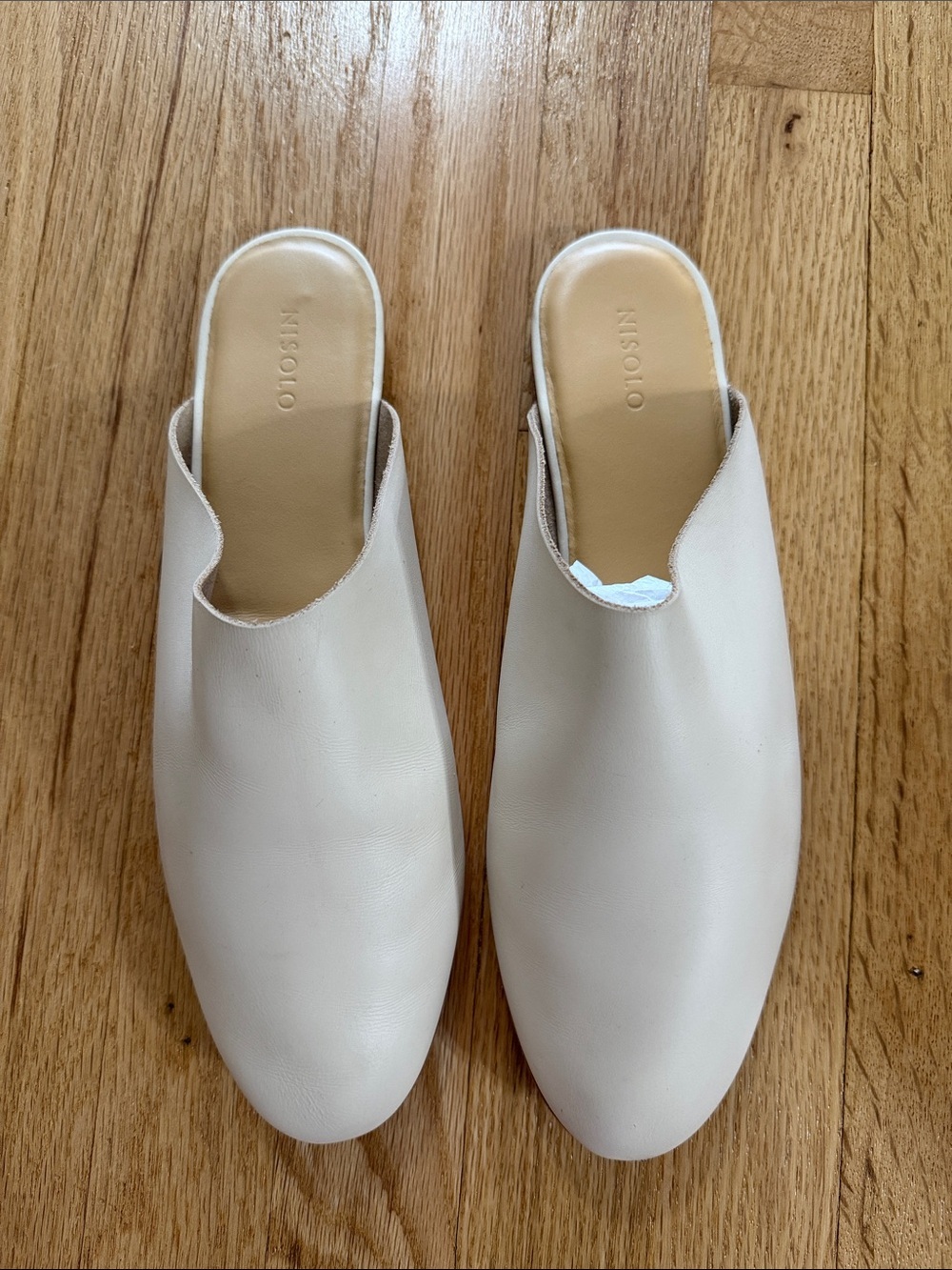Nisolo Lima Slip on Mule Bone Sz 10